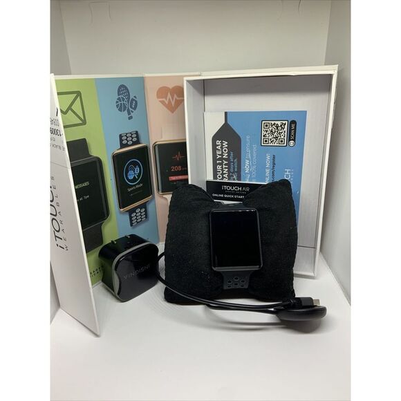 ITouch Special Edition Unisex Air Black Silicone Touchscreen Smart Watch QU33